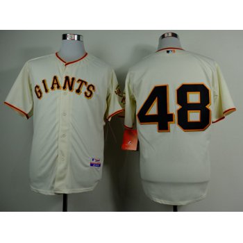San Francisco Giants #48 Pablo Sandoval Cream Jersey
