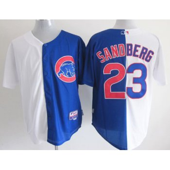 Chicago Cubs #23 Ryne Sandberg White/Blue Two Tone Jersey