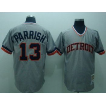 Detroit Tigers #13 Lance Parrish 1984 Gray Throwback Jersey