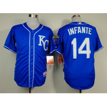 Kansas City Royals #14 Omar Infante 2014 Blue Jersey