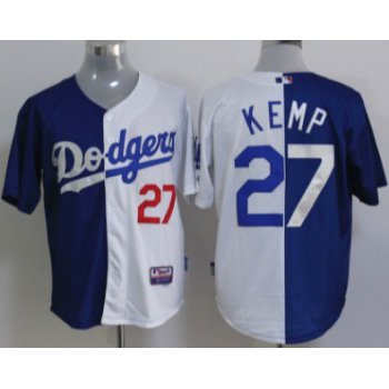 Los Angeles Dodgers #27 Matt Kemp Blue/White Two Tone Jersey