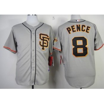San Francisco Giants #8 Hunter Pence Gray SF Edition Jersey