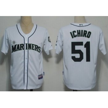 Seattle Mariners #51 Ichiro Suzuki White Jersey