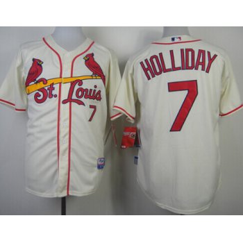 St. Louis Cardinals #7 Matt Holliday Cream Jersey