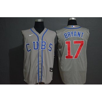 Men's Chicago Cubs #17 Kris Bryant Grey Road 2020 Cool and Refreshing Sleeveless Fan Stitched MLB Nike Jersey