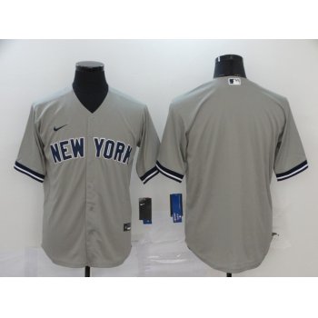 Men's New York Yankees Blank Gray Stitched MLB Cool Base Nike Jersey