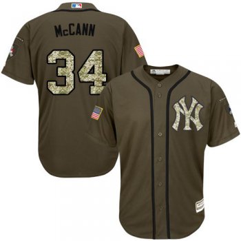 New York Yankees #34 Brian McCann Green Salute to Service Stitched MLB Jersey
