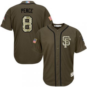 San Francisco Giants #8 Hunter Pence Green Salute to Service Stitched MLB Jersey