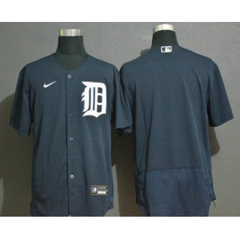 Men's Detroit Tigers Blank Navy Blue Stitched MLB Flex Base Nike Jersey