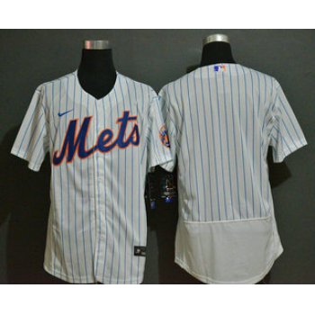 Men's New York Mets Blank White Stitched MLB Flex Base Nike Jersey