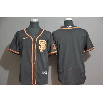 Men's San Francisco Giants Blank Black Stitched Nike MLB Flex Base Jersey