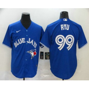 Men's Toronto Blue Jays #99 Hyun-Jin Ryu Blue Stitched MLB Cool Base Nike Jersey