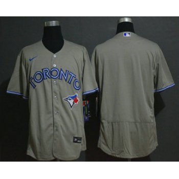 Men's Toronto Blue Jays Blank Gray Stitched MLB Flex Base Nike Jersey