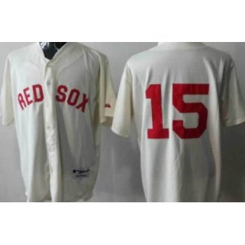 Boston Red Sox #15 Dustin Pedroia 2013 Cream Jersey