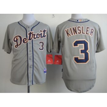 Detroit Tigers #3 Ian Kinsler Gray Jersey