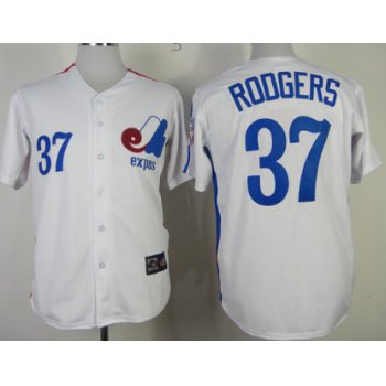 Montreal Expos #37 Steve Rodgers 1982 White Throwback Jersey