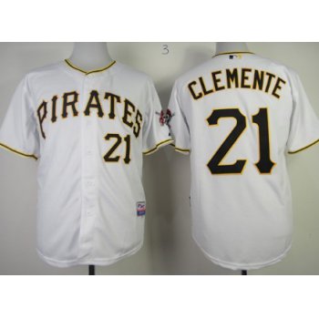 Pittsburgh Pirates #21 Roberto Clemente White Cool Base Jersey
