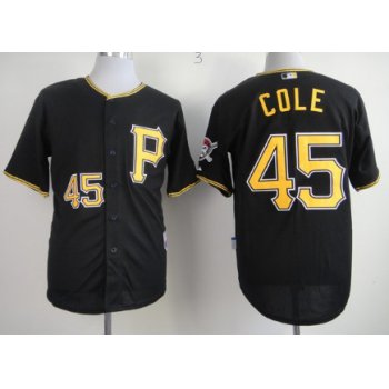 Pittsburgh Pirates #45 Gerrit Cole Black Jersey