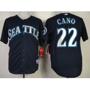 Seattle Mariners #22 Robinson Cano 2014 Navy Blue Jersey