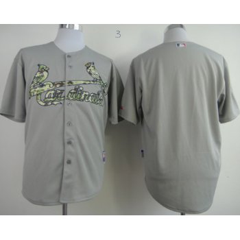 St. Louis Cardinals Blank Gray With Camo Jersey