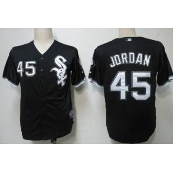 Chicago White Sox #45 Michael Jordan Black Jersey
