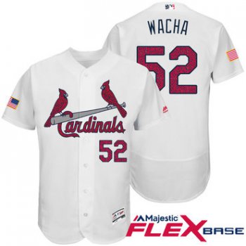 Men's St. Louis Cardinals #52 Michael Wacha White Stars & Stripes Fashion Independence Day Stitched MLB Majestic Flex Base Jersey