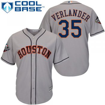 Astros #35 Justin Verlander Grey New Cool Base 2019 World Series Bound Stitched Baseball Jersey