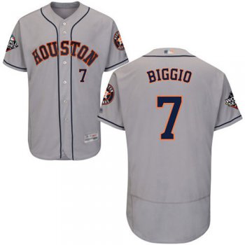 Astros #7 Craig Biggio Grey Flexbase Authentic Collection 2019 World Series Bound Stitched Baseball Jersey