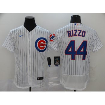 Men's Chicago Cubs #44 Anthony Rizzo White Home Stitched MLB Flex Base Nike Jersey