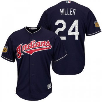 Men's Cleveland Indians #24 Andrew Miller Navy Blue 2017 Spring Training Stitched MLB Majestic Cool Base Jersey