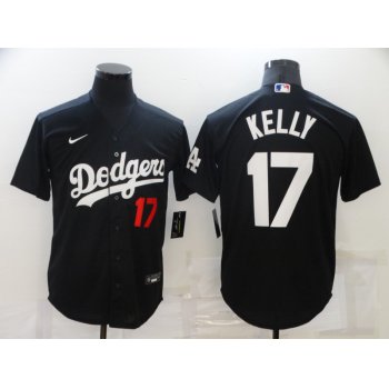 Men's Los Angeles Dodgers #17 Joe Kelly Black Stitched MLB Cool Base Nike Jersey