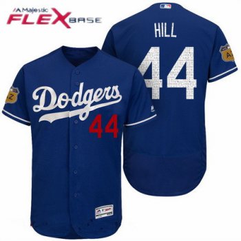 Men's Los Angeles Dodgers #44 Rich Hill Royal Blue 2017 Spring Training Stitched MLB Majestic Flex Base Jersey