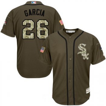 Men's Chicago White Sox #26 Avisail Garcia Green Salute To Service Stitched MLB Majestic Cool Base Jersey