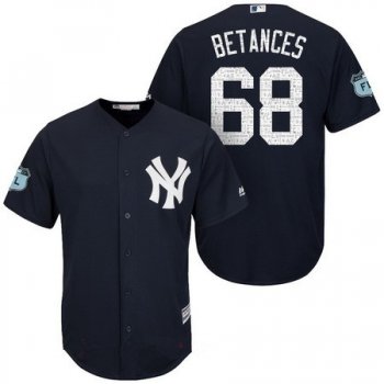 Men's New York Yankees #68 Dellin Betances Navy Blue 2017 Spring Training Stitched MLB Majestic Cool Base Jersey