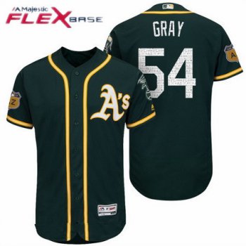 Men's Oakland Athletics #54 Sonny Gray Green 2017 Spring Training Stitched MLB Majestic Flex Base Jersey