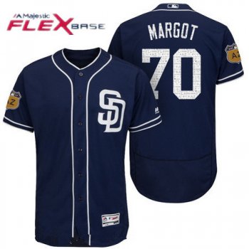 Men's San Diego Padres #70 Manuel Margot Navy Blue 2017 Spring Training Stitched MLB Majestic Flex Base Jersey