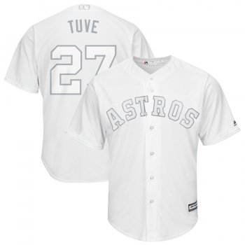 Men's Houston Astros 27 Jose Altuve Tuve White 2019 Players' Weekend Player Jersey