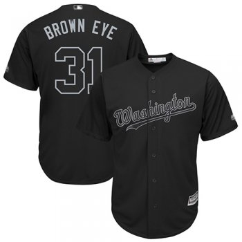 Nationals #31 Max Scherzer Black Brown Eye Players Weekend Cool Base Stitched Baseball Jersey