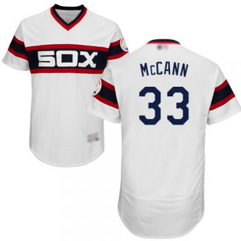 White Sox #33 James McCann White Flexbase Authentic Collection Alternate Home Stitched Baseball Jersey