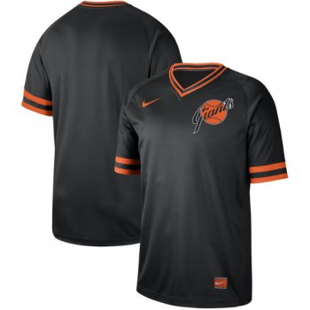 Giants Blank Black Authentic Cooperstown Collection Stitched Baseball Jersey