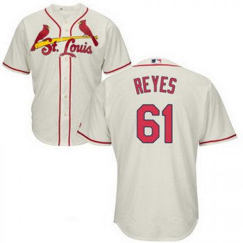 Men's St. Louis Cardinals #61 Alex Reyes Cream Stitched MLB Majestic Cool Base Jersey
