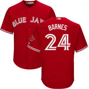 Men's Toronto Blue Jays #24 Danny Barnes Red Stitched MLB 2017 Majestic Cool Base Jersey