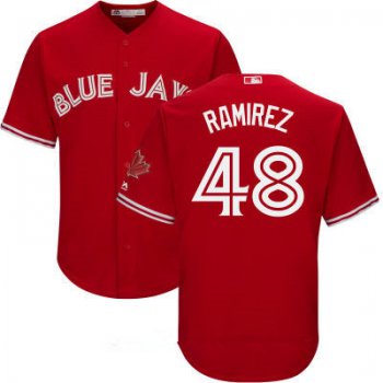 Men's Toronto Blue Jays #48 Harold Ramirez Red Stitched MLB 2017 Majestic Cool Base Jersey