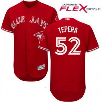 Men's Toronto Blue Jays #52 Ryan Tepera Red Stitched MLB 2017 Majestic Flex Base Jersey