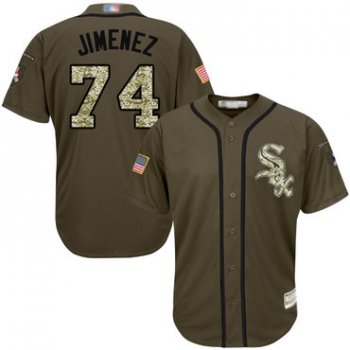 White Sox #74 Eloy Jimenez Green Salute to Service Stitched Baseball Jerseys