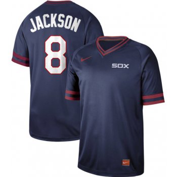 White Sox #8 Bo Jackson Navy Authentic Cooperstown Collection Stitched Baseball Jerseys
