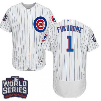 Cubs #1 Kosuke Fukudome White Flexbase Authentic Collection 2016 World Series Bound Stitched MLB Jersey