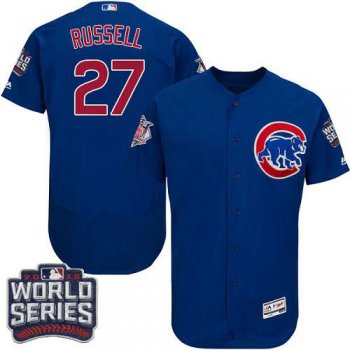 Cubs #27 Addison Russell Blue Flexbase Authentic Collection 2016 World Series Bound Stitched MLB Jersey