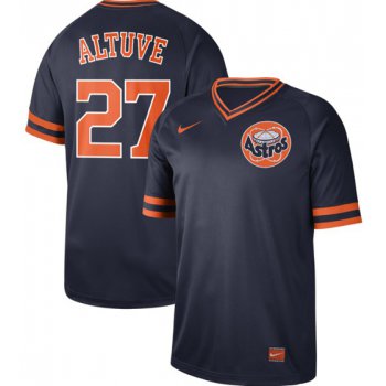 Astros #27 Jose Altuve Navy Authentic Cooperstown Collection Stitched Baseball Jersey