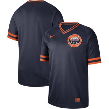 Astros Blank Navy Authentic Cooperstown Collection Stitched Baseball Jersey